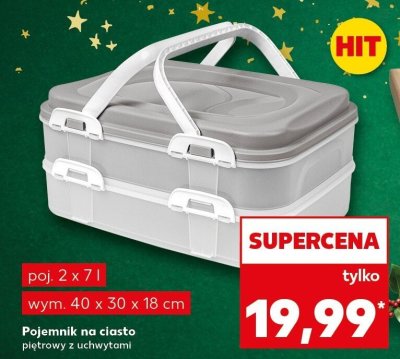 Pojemnik na ciasto piętrowy z uchwytami promocja w Kaufland