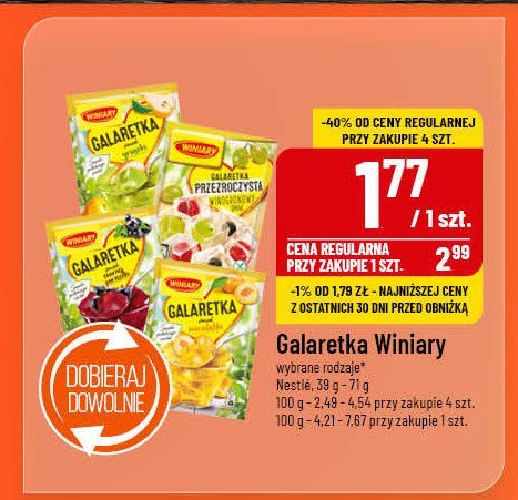 Galaretka czarna porzeczka Winiary galaretka promocja