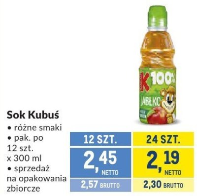 Sok Kubuś promocja w Makro