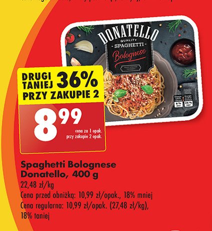 Spaghetti bolognese Donatello promocja