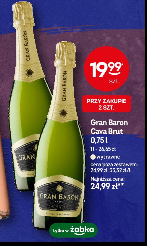 Wino Gran baron brut promocja