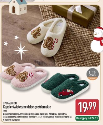 Kapcie świąteczne damskie  promocja w Aldi