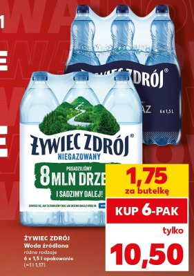 Woda źródlana niegazowana różne rodzaje promocja w Kaufland