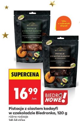 Pistacje z ciastem kadafyi w czekoladzie promocja w Biedronka