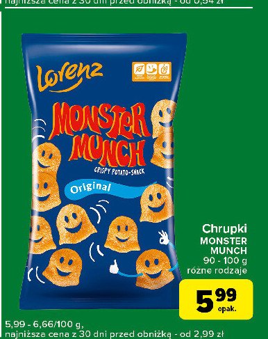 Chrupki Lorenz monster munch promocja w Carrefour Express