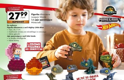 Figurka dinozaura Mighty Little Biter, różne rodzaje promocja w Biedronka