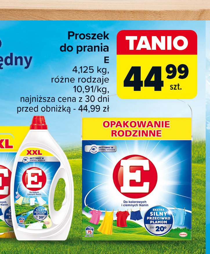 Proszek do prania kolorowych i ciemnych tkanin promocja w Carrefour