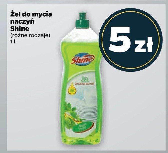 Żel do mycia naczyń fresh mint Shine classic promocja