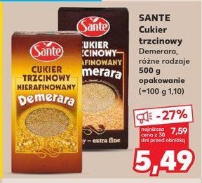 Cukier trzcinowy demerara drobny Sante promocja