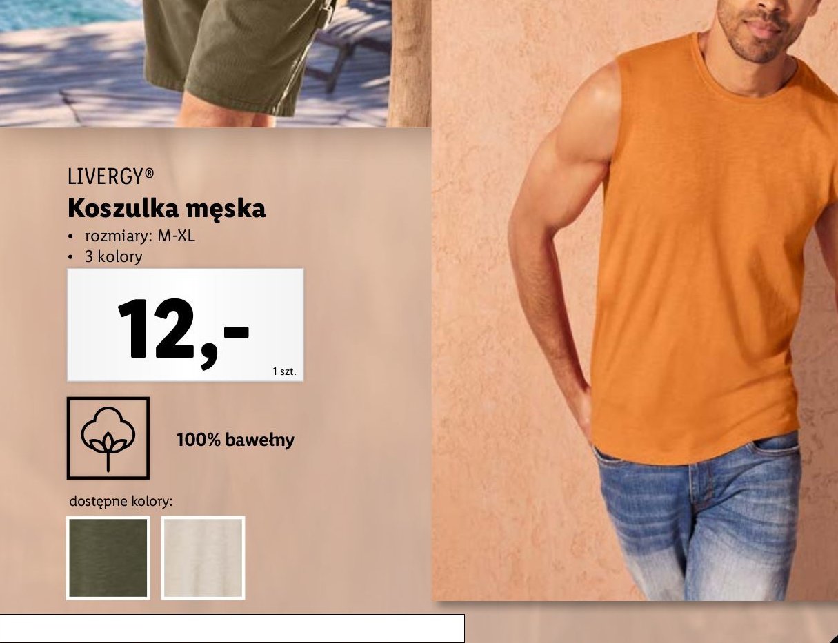 Koszulka męska m-xl Livergy promocja