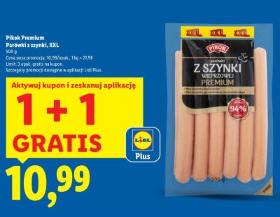 Parówki z szynki, XXL Pikok Premium promocja w Lidl