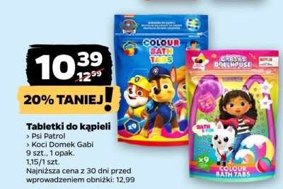 Tabletki do kąpieli, różne rodzaje promocja w Netto