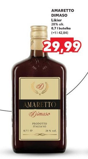 Likier Dimaso amaretto promocja w Kaufland