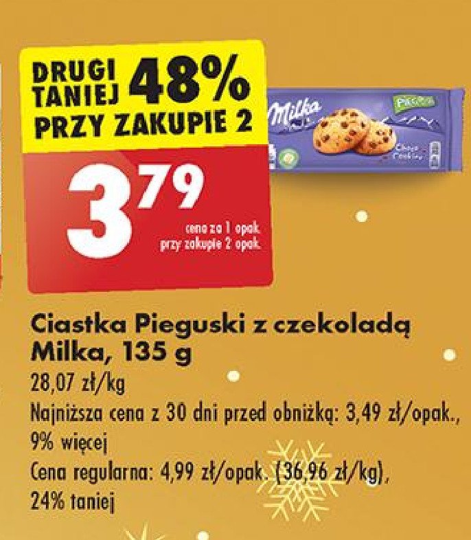 Ciastka z kawałkami czekolady Pieguski promocja w Biedronka