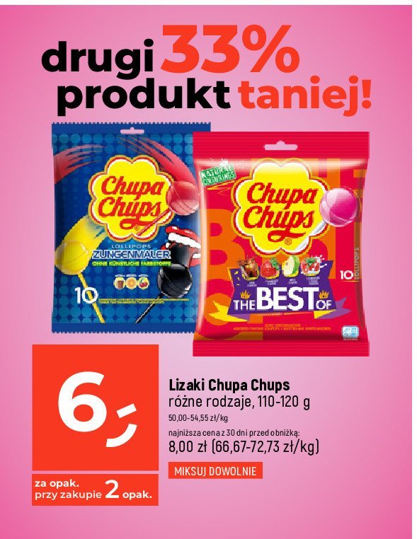 Lizaki creamy + yoghurt + cola + fruit paczka Chupa chups the best of promocja