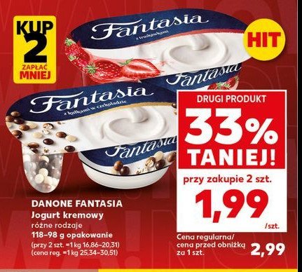 Jogurt z kulkami w czekoladzie Danone fantasia promocja