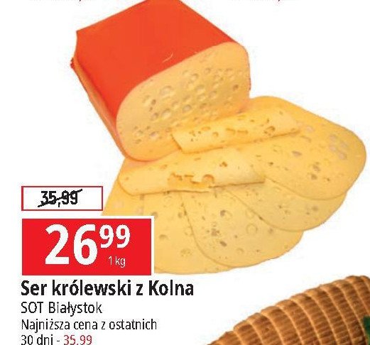 Ser królewiecki z dziurami Sot białystok promocja w Biedronka