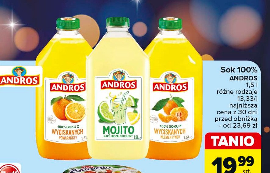 Sok pomarańczowy Andros promocja