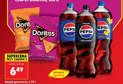 Napój gazowany Pepsi Zero 1,75l promocja w Biedronka
