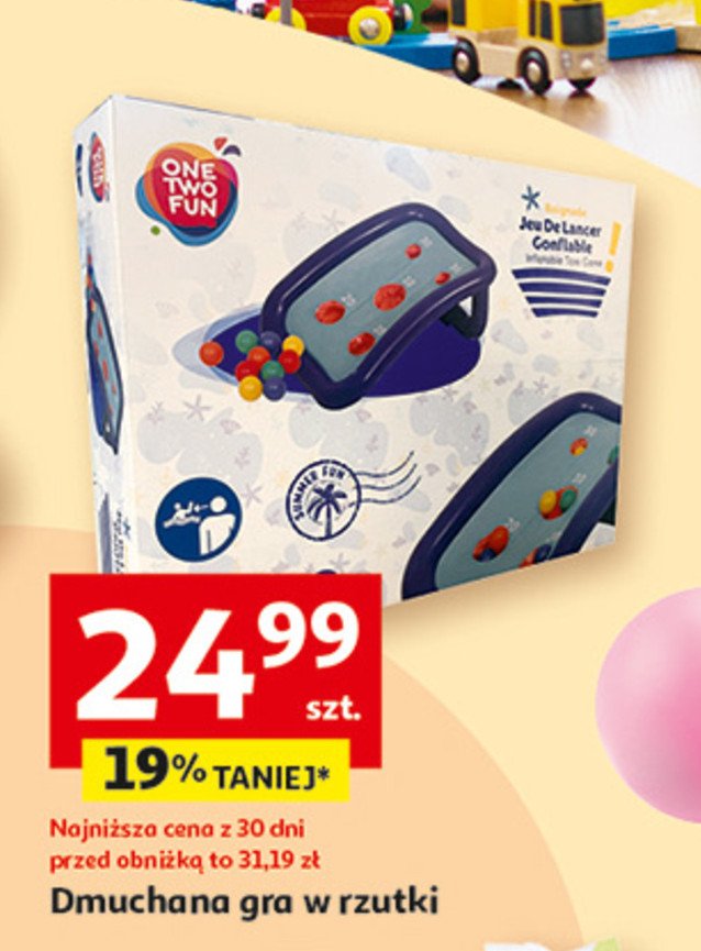 Gra w rzutki dmuchana One two fun promocja w Auchan