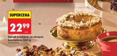 Sernik baskijski ze słonym karmelem, 550 g promocja w Biedronka