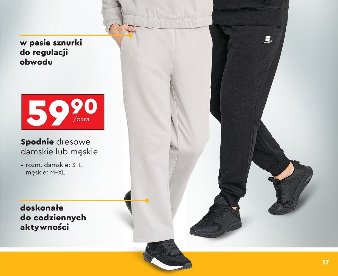 Spodnie dresowe rozm. l-xl CAMPUS promocja w Biedronka