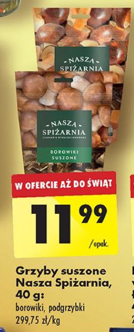 Borowiki suszone Nasza spiżarnia promocja