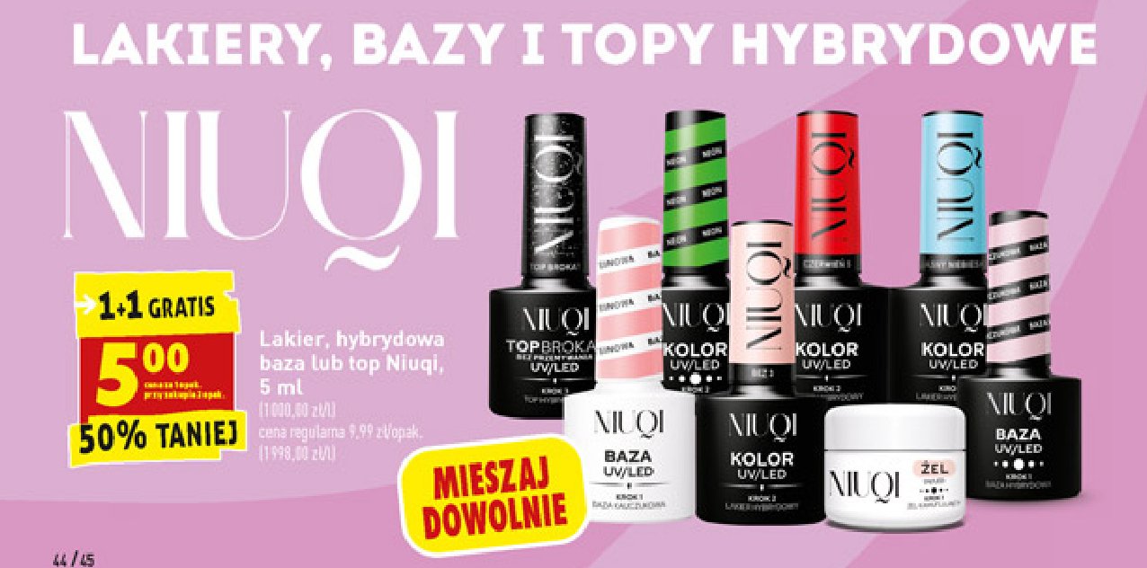Top do paznokci brokat Niuqi promocja