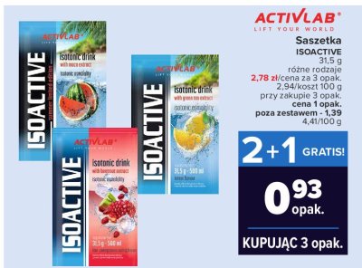 Isoactive cytryna Activlab promocja