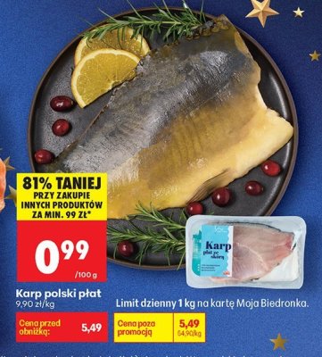 Karp polski płat promocja w Biedronka