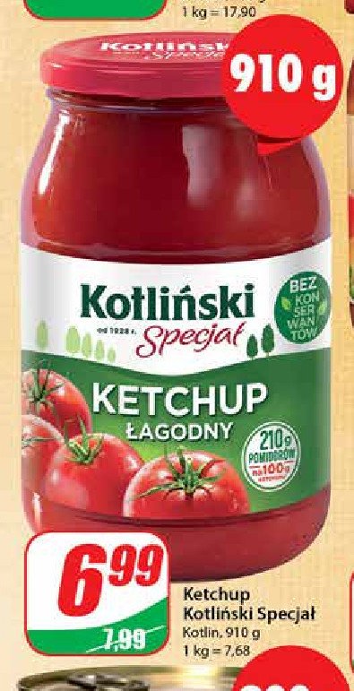 Ketchup łagodny KOTLIŃSKI SPECJAŁ promocje