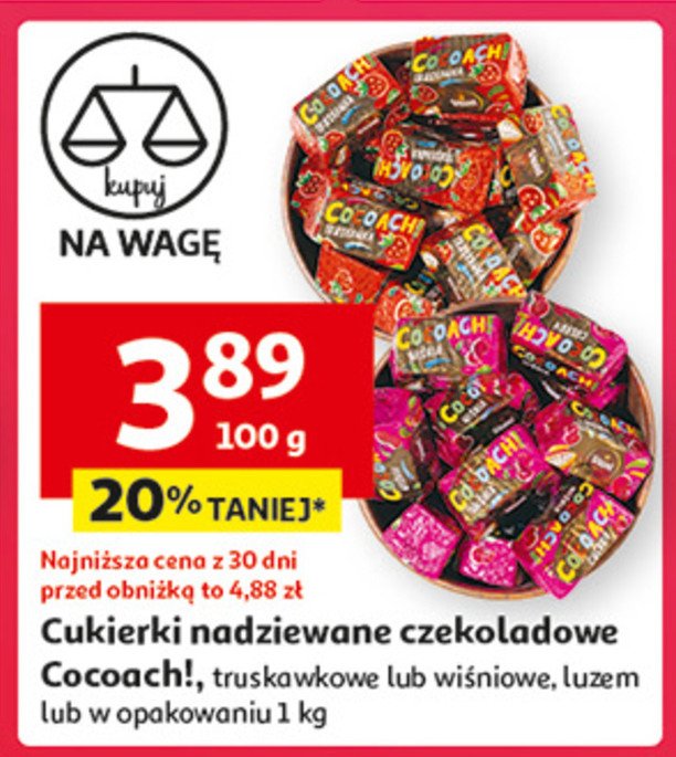 Cukierki truskawkowe Wawel cocoach ! promocja w Auchan