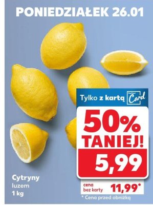 Cytryny luzem promocja w Kaufland