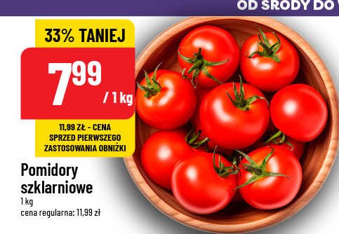 Pomidory szklarniowe promocja