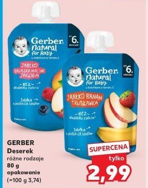 Deserek jab艂ko banan truskawka Gerber natual for baby promocja