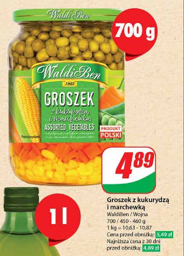 Groszek z kukurydzą i marchewką Waldiben promocja