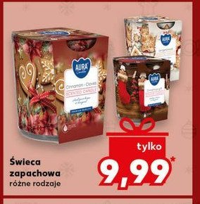 Świeca jabłko-cynamon Aura fragrances candles promocja