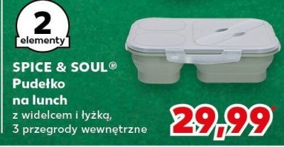 Pudełko na lunch SPICE & SOUL® z widelcem i łyżką, 3 przegródki nieprzewiewne promocja w Kaufland