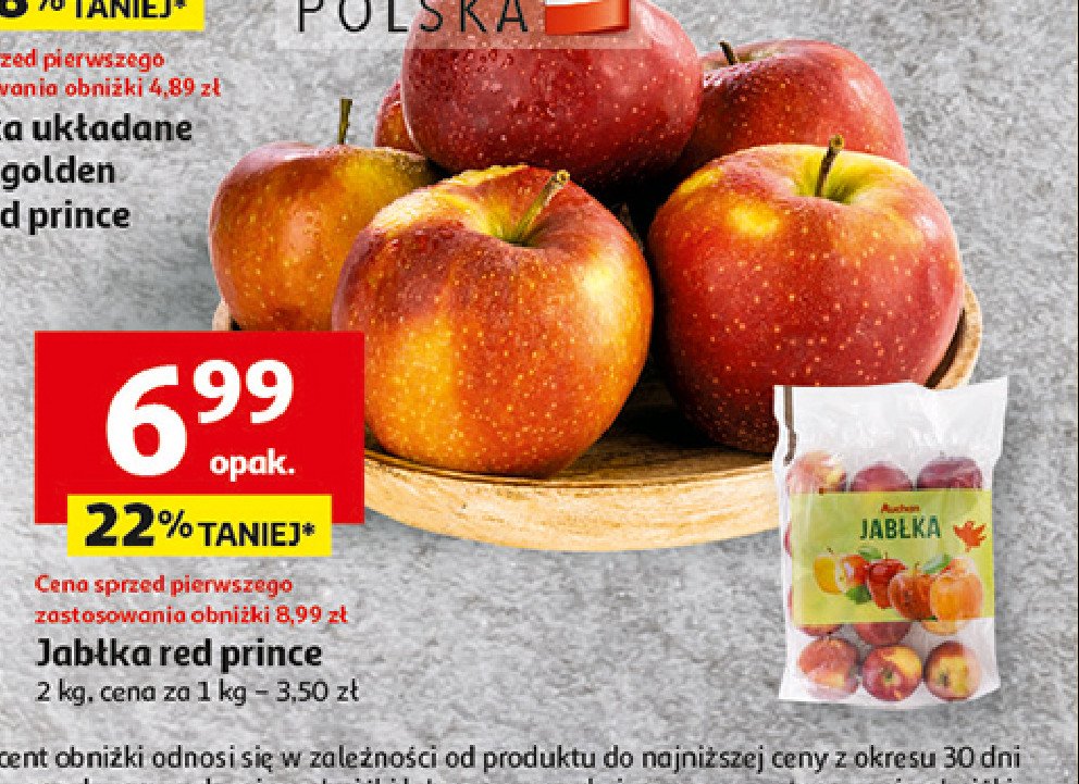 Jabłka red jonaprince Auchan promocja