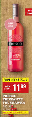 Wino Fresco Frizzante Truskawka słodkie różowe promocja w Biedronka