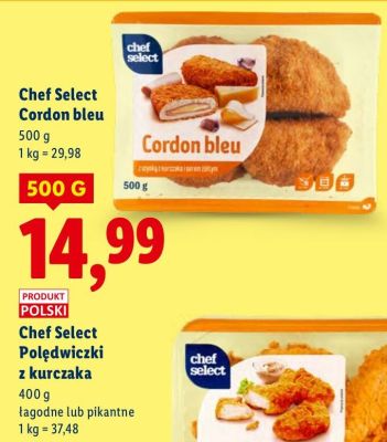 Cordon bleu z kurczaka Chef Select promocja w Lidl