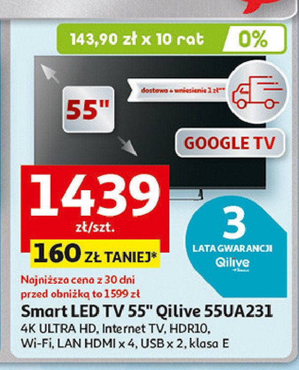 Telewizor 55" q55ua231 Qilive promocja