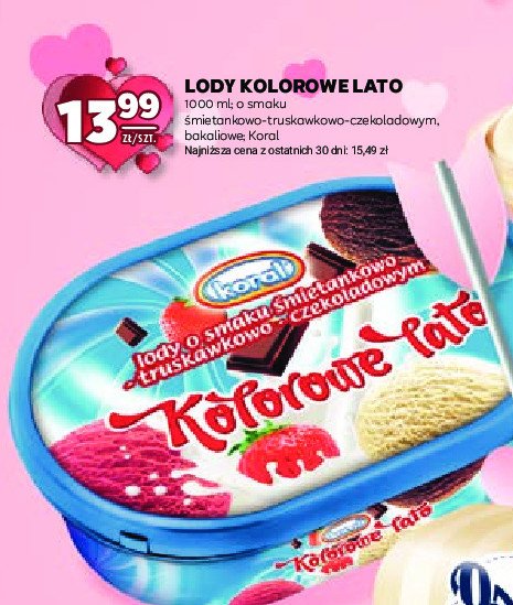 Lody bakaliowe Koral kolorowe lato promocja