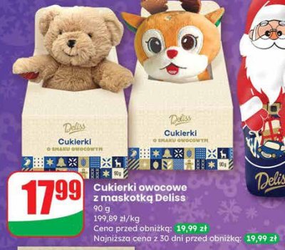 Cukierki owocowe z maskotką Deliss promocja w Dino