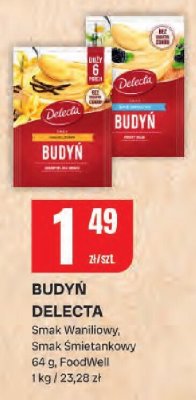 Budyń Delecta Smak Waniliowy, Smak Śmietankowy promocja w Chorten