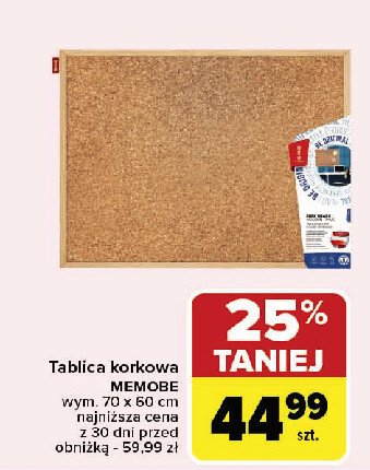 Tablica korkowa promocja w Carrefour