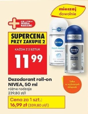Dezodorant roll-on różne rodzaje promocja w Biedronka