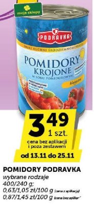 Pomidory krojone Podravka promocja w ABC