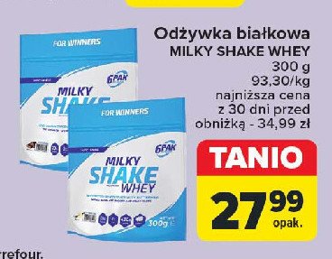 Odżywka białkowa czekoladowa Whey milky shake promocja w Carrefour Market