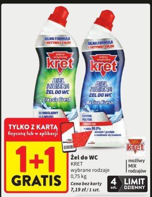 Żel do WC KRET wybrane rodzaje promocja w Intermarche